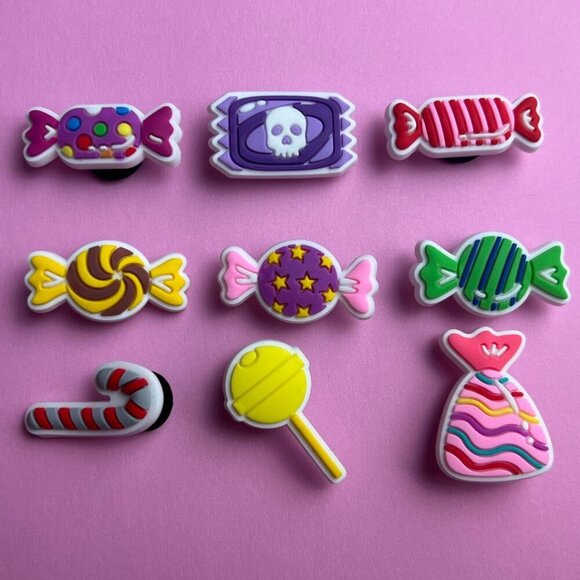 Candy Crocs Shoe Charms Set of 8 - jibbitz Charms - Picture 1 of 7